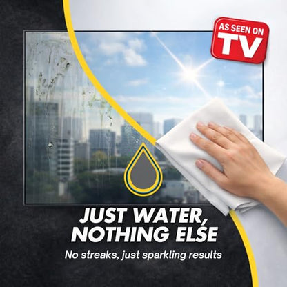 Microfiber Magic Streak Free Cleaning Cloth 10 Pack Clean Any Surface with Just Water Eco Friendly Perfect for Window, Mirror, Glass, Kitchen, Counters, Appliances, Car, Cycle, TV Screen - size: 10-Pack