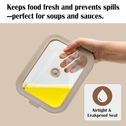 5 Pack 35 oz Glass Meal Prep Containers, Plastic-Free Glass Food Storage Containers with Lids, 4.4 Cups Airtight Glass Lunch Containers for Leftovers, Microwave, Oven, Freezer and Dishwasher - size: 35oz