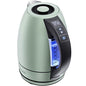 Chefman Electric Tea Kettle, 1.8 Liter Hot Water Electric Kettle Temperature Control Water Boiler with 5 Presets, Tri-Colored LED Lights, Keep Warm, Automatic Shutoff, Green - color: Green, style: Stainless Steel