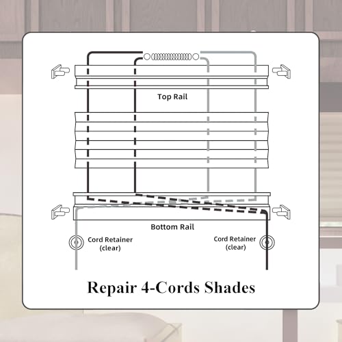 RV Blinds Repair Kit, RV Pleated Shade Repair Kit for Camper Windows, Travel Trailers, Camper Blinds, Day/Night Blinds, Pull Down Shades for Motorhome, Cappuccino