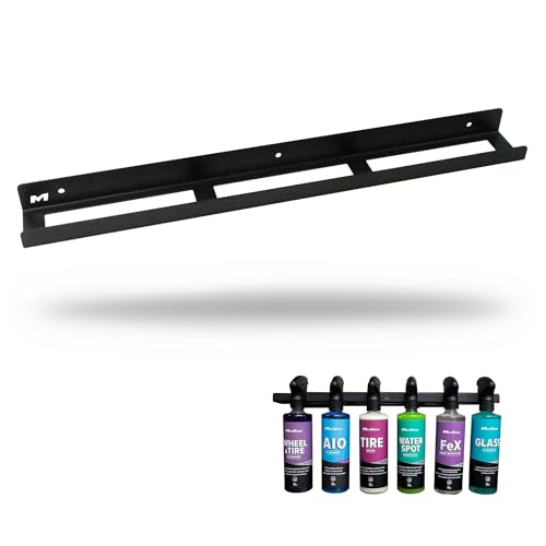 Maxshine Universal Trigger Bottle Holder – Wall-Mount Organizer Holds 8 Spray Bottles – Lightweight & Durable Rack for Garage Storage, Car Wash, Auto Detailing & Cleaning Supplies