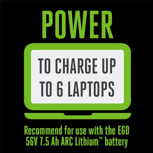 EGO POWER+ Portable Inverter, 180W, Power Inverter Generator, Quiet, Battery and Charger Not Included - PAD1800 - style: 180W w/USB A+C (No Battery/Charger)