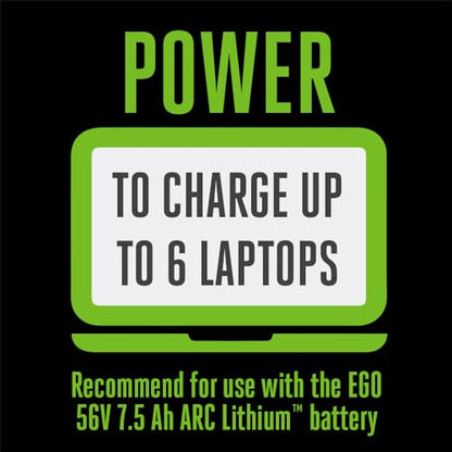 EGO POWER+ Portable Inverter, 180W, Power Inverter Generator, Quiet, Battery and Charger Not Included - PAD1800 - style: 180W w/USB A+C (No Battery/Charger)