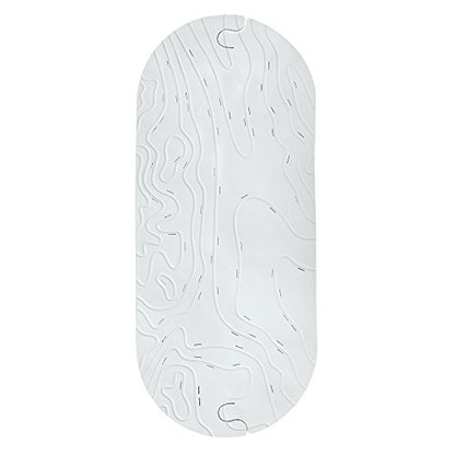Boon GRIFFLE Textured Non Slip Baby Bath Tub Mat with Hanging Hook and Drain Holes, Gray - style: Griffle