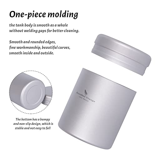 Boundless Voyage Titanium Small Tin Can Box Canister Tea Tins Coffee Tins Food Storage Container for Tea,Coffee, Herb, Candy, Chocolate, Sugar, Spices, Beans - color: Ti3209D-120ml 1pcs