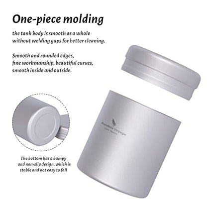 Boundless Voyage Titanium Small Tin Can Box Canister Tea Tins Coffee Tins Food Storage Container for Tea,Coffee, Herb, Candy, Chocolate, Sugar, Spices, Beans - color: Ti3209D-120ml 1pcs