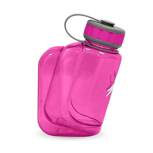 OllyDog OllyBottle Tritan Water Bottle with Detachable Dog Bowl | BPA Free Leakproof | 20oz | Share Water with Your Dog | Hiking Travel Camping (600ML, Hot Pink) - color: Hot Pink, size: 600ML