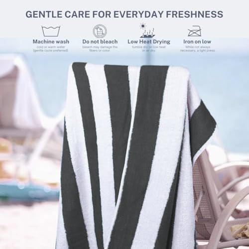 Cotton Turkish Beach Towel with Towels Oversized 30"x60" Pool Absorbent Extra Large Quick Dry Sand Travel Towel (Cabana Mix, 4 Pack) - color: Cabana Mix, size: 4 Pack