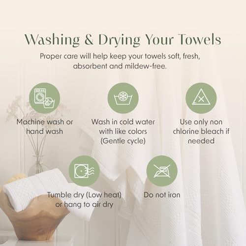 Springtree Home 100% Cotton Bathroom Towel Set | 6 Piece Set - Grey Towels | Geometric Textured Design | Absorbent & Quick-Dry | Oeko-TEX® Standard 100 Cotton | Myla Collection - Carbon - color: Carbon, size: 6 Piece Set