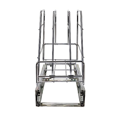 Household Essentials Glidez Multipurpose Chrome-Plated Steel Pull-Out/Slide-Out Storage Organizer for Cookware and Bakeware - Fits Standard Size Cabinet or Shelf, Chrome - size: 5" - Extended, style: Single Tier