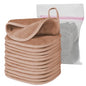 Natwag Makeup Remover Cloth, 6" x 6" Make Up Towels Reusable Face Cloth for Washing Face, Makeup Remover Pads Microfiber Face Washcloth with Mesh Bag, Just Water, 12 Pack, Light Brown - color: Light Brown