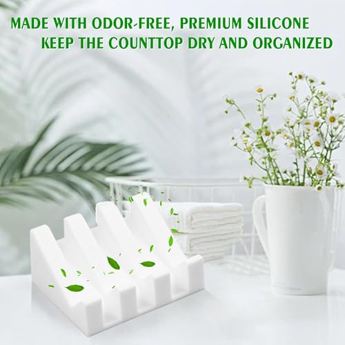 Soap Dish Holder for Shower with Suction Cup, Silicone Soap Holder & Saver Self-Draining Bar Soap Dish Keeps Soap Dry for Bathroom, Kitchen, Bathtub (N-White - 3 Pack) - color: N-white - 3 Pack