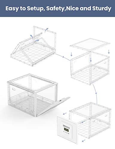 Time Lock Box for Food,Medicine Locker,Phone Jail Timer,PS5 Game Prison,Snacks Lockbox,Release Stress,Anxiety Relief,Gadget Gift | Combination Timed Locking Container | Kitchen Clear Lockable Safe Box - color: Clear Timer