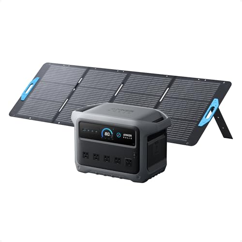 Anker SOLIX C1000 Gen 2 Portable Power Station with 200W Solar Panel, 2,000W (Peak 3,000W) Solar Generator, Full Charge in 49 Min, 1,024Wh LiFePO4 Battery for Home Backup, Power Outages, and Camping - style: 200W Solar Panel with C1000 Gen2