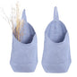 100% Linen Hanging Bags - 2 Pcs, Small Wall Storage Baskets for Kitchen, Bedroom, RV, Camper Organizer, Sewing Room, Nursery, Kids Room, Blue - color: Blue