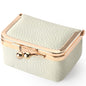 Zivyes Mini Jewelry Box Travel Small Coin Purse Organizer Case Genuine Leather Tiny Size (white 2.9 inches long) - color: White-Standard