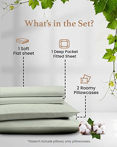 Good Sleep Bedding 600 TC Luxurious Sage RV Sheets - 72 x 75, 100% Egyptian Cotton, 4 Piece Set, Ultra Soft Camping Sheets with 16" Deep Pockets - color: Sage, size: Short King (72 x75)