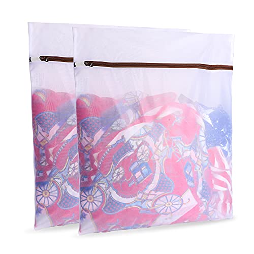 GOGOODA Mesh Laundry Bags for Delicates Durable Protective Wash Bags Travel Storage Bags for Intimates Lingerie, 2PCS（2XL） - size: 2XL