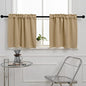 Pickluc Blackout Kitchen Curtain 24 Inches Long, Rod Pocket Cafe Tier Curtains for Small Window Treatment in Living Room, Basement, RVs, Cabinets, 2 Panels, W24 X L24 Inch, Beige - color: Beige, size: 24"W x 24"L (Pack of 2)