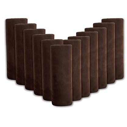 (24 Pack) Bulk Fleece 50x60 Throw Blankets for Wedding Favors, Homeless Women, Men, Homes, Bed, Sofa, Couch, Office, Pet Blankets, Travel | Soft Warm Lightweight Throw Blankets in Bulk (Brown) - color: Brown