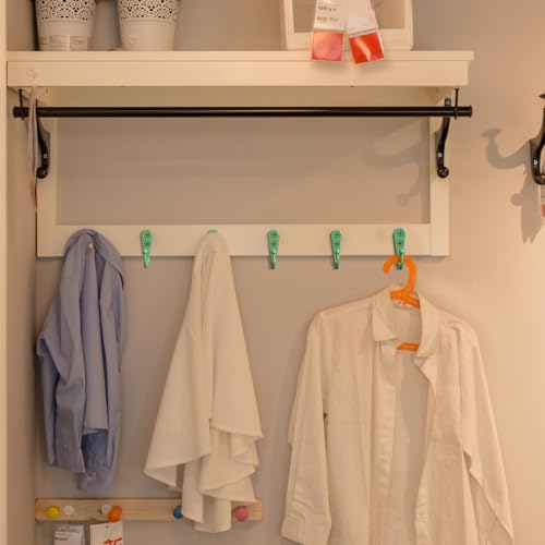 15 Pcs Black Wall Mounted Coat Hooks, Hanger Hook with 30 Pieces Screws for Towel, Key, Robe, Scarf, Bag, Cap, Coffee Cup, Mugs（Green） - color: 15PCS Mint Green Hooks