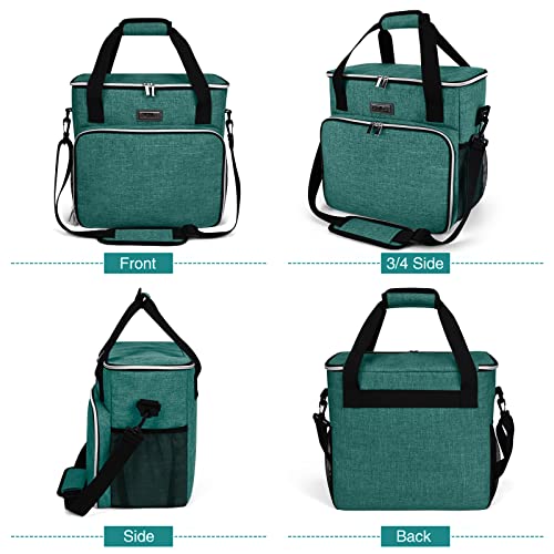 BAGLHER Pet Travel Set Airline-Approved Carrier for Small/Medium Cats & Dogs + Travel Bag with Food Containers & Silicone Bowls, Grey & Green - color: Green, size: Medium