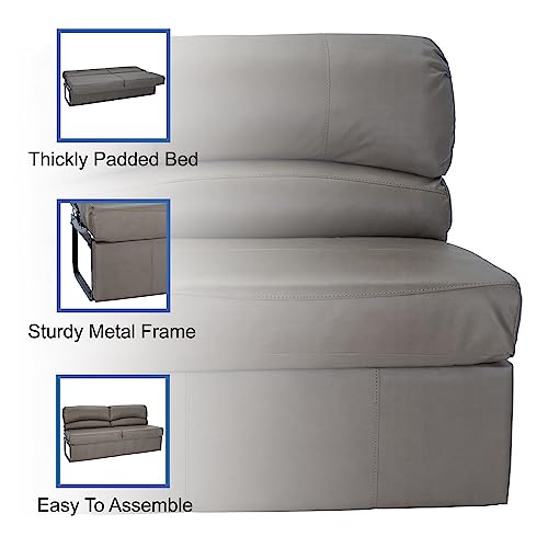 RecPro Charles RV Jackknife Sofa | Love Seat | Sleeper Sofa | Length Options 62", 68", 72" (72 Inch, Putty) - color: Putty, size: 72 Inch