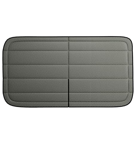 Sliding Door Window Cover for Ram Promaster, 2014-current, 2 Folding Panels for Ventilation (T-Vent), Magnetic Insulated Blackout Window Sunshade, Foldable Design, AllSeasonGuard - color: Gray, size: Sliding Door w/ T-Vent