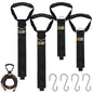 Hanging Extension Cord Holder - 4Pack 22" 35" Handle Wrap Straps with S Hooks Heavy Duty Garage Organizer Tool Hangers - Garden Hose Power Electrical Cable Rope RV Shed Storage and Organization - size: 4Pack 22" 35"