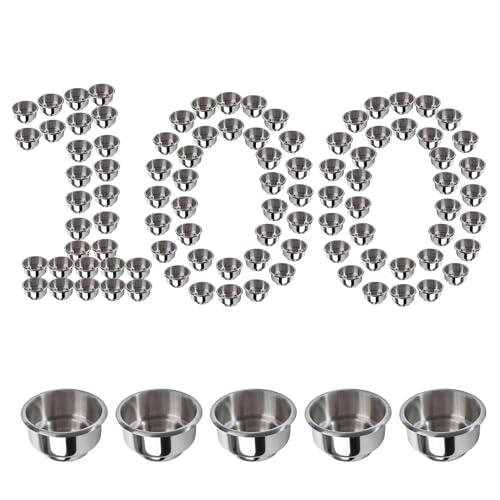 GSE Games & Sports Expert Stainless Steel Cup Holder, Drop-in Cup Holder for Casino Poker Tables, Work Desks, Boats, RVs, Cars & Trucks - color: Dual Size, size: 100-Pack