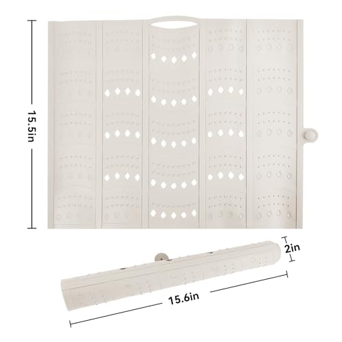 BRIAN & DANY Makeup Mat for Sink, Bathroom Sink Cover for Counter Space, Foldable Silicone Sink Mat Organizer Countertop RV Space Saver, Beige, 19.3" x 15.5" - color: Beige