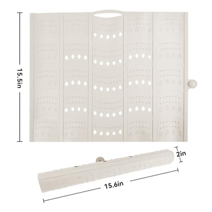 BRIAN & DANY Makeup Mat for Sink, Bathroom Sink Cover for Counter Space, Foldable Silicone Sink Mat Organizer Countertop RV Space Saver, Beige, 19.3" x 15.5" - color: Beige