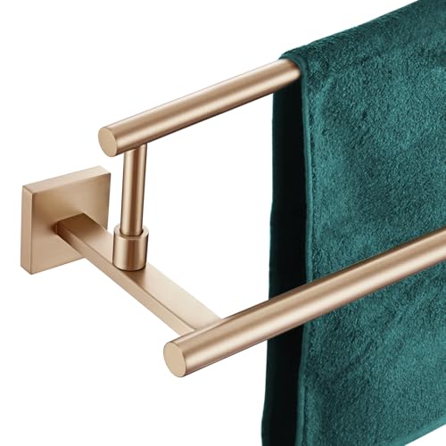 KOKOSIRI Towel Bars 24-Inch Bathroom Towel Holder Champagne Bronze Bath Towel Rails Racks Wall Mounted Stainless Steel B5009CPG-L24 - color: Champagne Bronze, size: 24-Inch