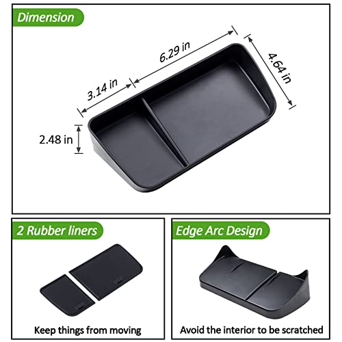 TOPINSTALL Dash Center Console Tray Compatible with 2019-2025 Toyota Rav4 8'' Screen, Dashboard Storage Organizer Solid Plastic Tissue Sunglasses Holder (Not for New 10.5'' Multimedia Display)