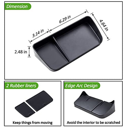 TOPINSTALL Dash Center Console Tray Compatible with 2019-2025 Toyota Rav4 8'' Screen, Dashboard Storage Organizer Solid Plastic Tissue Sunglasses Holder (Not for New 10.5'' Multimedia Display)