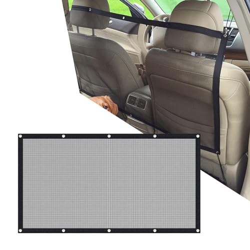 Black Fence, Pet Barrier Backseat Mesh, Car Divider Net, Dog Guardrail, SUV Pickup Small Car (45.2In x 24.4In)