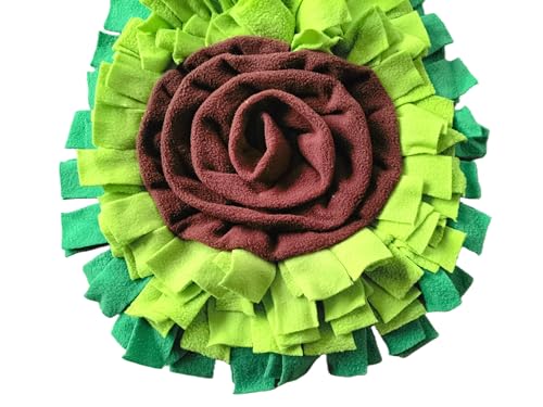 Ferret Cats Snuffle Mat Fleece Foraging Mats Interactive Feeding Toy Small Animal Rabbit Guinea Pig Rat Hamster Anti Slip Treat Dispenser Slow Feeder (Avocado) - color: Avocado