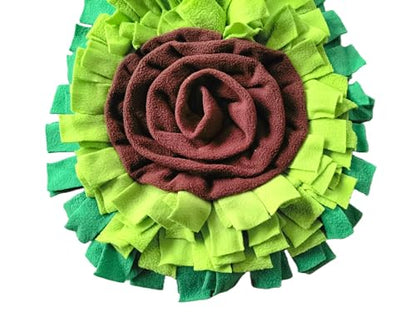 Ferret Cats Snuffle Mat Fleece Foraging Mats Interactive Feeding Toy Small Animal Rabbit Guinea Pig Rat Hamster Anti Slip Treat Dispenser Slow Feeder (Avocado) - color: Avocado