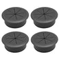 Desk Grommet 2-1/16" (53 mm), Desk Hole Cover for Cables Black, Cable Grommet ABS Plastic, Desk Hole Grommet for Office and Home Table Cable, Detachable & Flexible Cable Cord Organizer-4 Pcs - size: 2-1/16"(53 mm)-4Pcs, style: Black