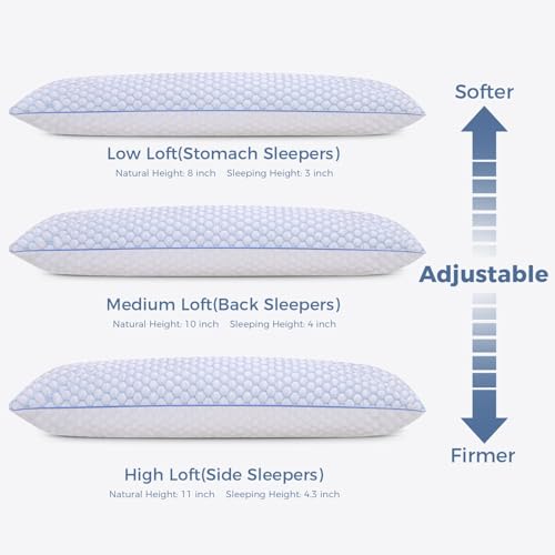 OSBED Shredded Memory Foam Body Pillow | Full body support, supportive, odorless, cooling pillow, adjustable, washable, CertiPUR-US hypoallergenic long adult pillow - size: Body