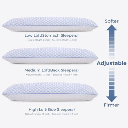 OSBED Shredded Memory Foam Body Pillow | Full body support, supportive, odorless, cooling pillow, adjustable, washable, CertiPUR-US hypoallergenic long adult pillow - size: Body