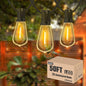 Achin Outdoor String Lights - 50ft LED Dimmable ST38 Warm Edison String Lights, Waterproof, Shatterproof, Connectable, Patio, Pergola, Bistro, Garden, Wedding, 2 Year Warranty - color: ST38-Black-2200K, size: 50FT 25 Bulbs