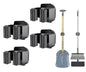 Upgraded Magnetic Broom and Mop Holder Wall Mount, Space-Saving Heavy Duty No Drill Over the Door Broom Gripper RV Camper Wall Organizer,Black,4 Pcs - size: 4 Pcs
