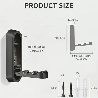4PCS Foldable Wall Hooks, Flip Down Design with 40 lbs Heavy-Duty Capacity, Retractable Wall Hooks for Bathroom, Bedroom & Entryway Space Saving (Black) - color: Black, size: 4 Hooks