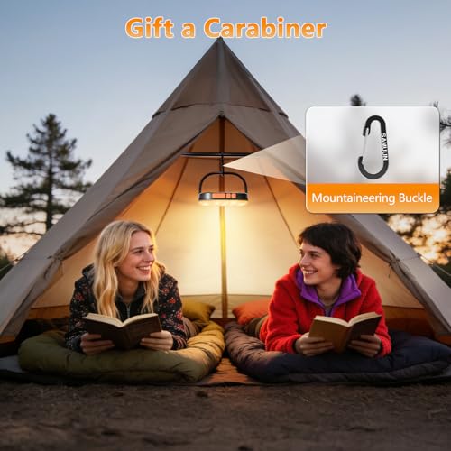 Solar Camping Lights, Solar Camping Lantern Rechargeable 5000mAh LED 5 Light Modes IP65 Waterproof with USB Charging – Lanterns for Power outages Hurricane, Hiking, Fish, Emergency, and Home - style: No Remote