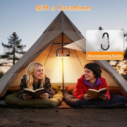 Solar Camping Lights, Solar Camping Lantern Rechargeable 5000mAh LED 5 Light Modes IP65 Waterproof with USB Charging – Lanterns for Power outages Hurricane, Hiking, Fish, Emergency, and Home - style: No Remote