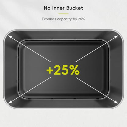 EKO Nova Sensor Trash Can, 21 Gallon/80 Liter Stainless Steel Rectangular Touchless Motion Sensor Trash Can, Matte Black - size: Nova 80L - Matte Black