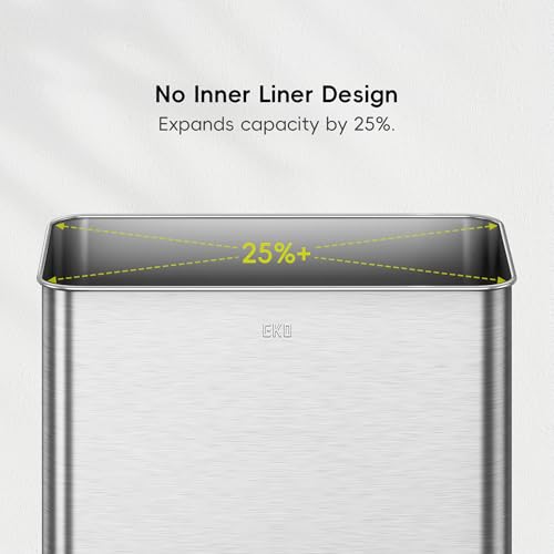 EKO Mirage X 80 Liter / 21.1 Gallons Motion Sensor Trash Can, Automatic Large Kitchen Trash Can Touchless, Stainless Steel - size: Mirage 80L - Stainless Steel