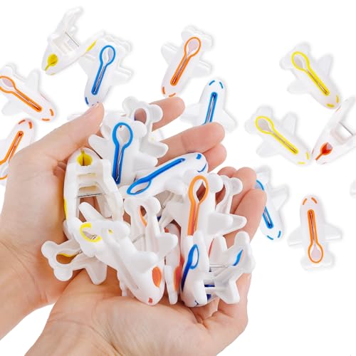 Plastic Clothes Pins Colorful Clothespins-Non-Slip Laundry Clips for Hanging Clothes, Towels, Crafts, Picture, Clips Food Package Clips Outdoor Plane Clothes Pegs,3 Colors 24 PCS - color: 3 Colors 24 Pcs