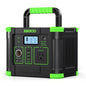 330W Portable Power Station 288.6Wh Solar Generator with 600W Peak, PD 60W USB-C, QC3.0 & 5W Wireless Charger for Camping, Emergency Backup, RV & Home Use - color: Green